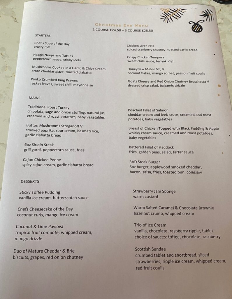 Food review Christmas at Dalmeny Park Glasgow Foodie Glasgow Food Blog
