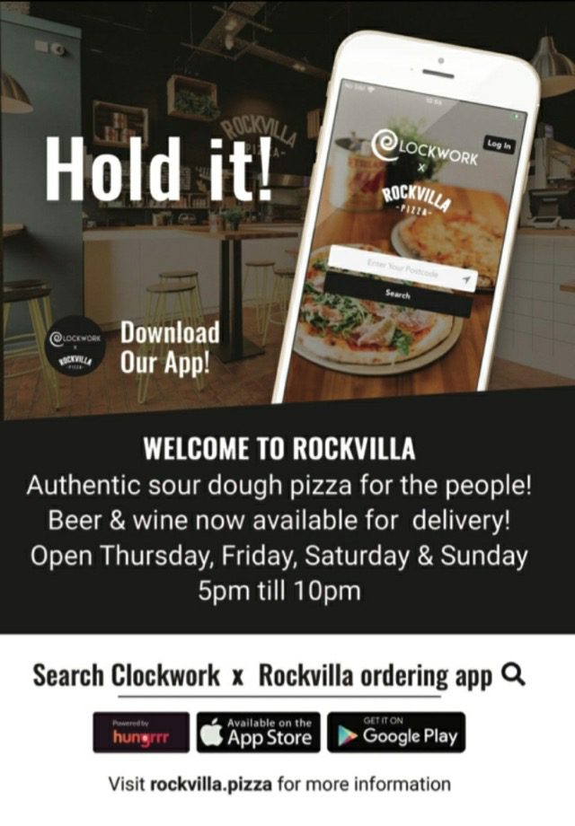 Clockwork v Rockvilla pizza app to order