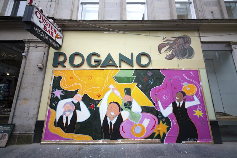 Glasgow’s oldest restaurant Rogano unveils latest mural in City Centre