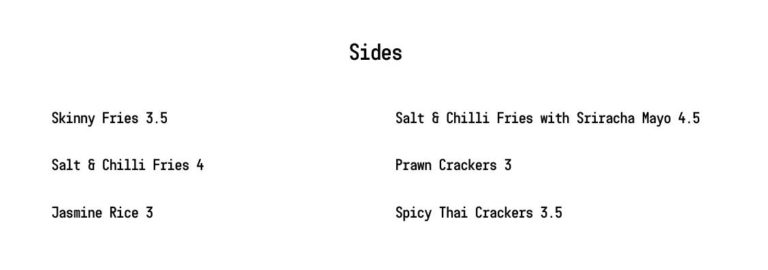 salt and chilli oriental menu