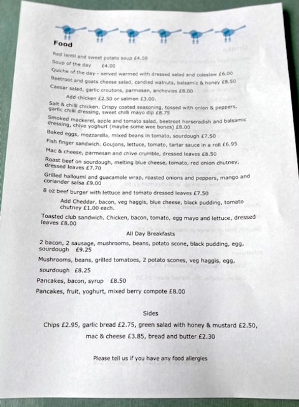 the boathouse rouken glen food menu