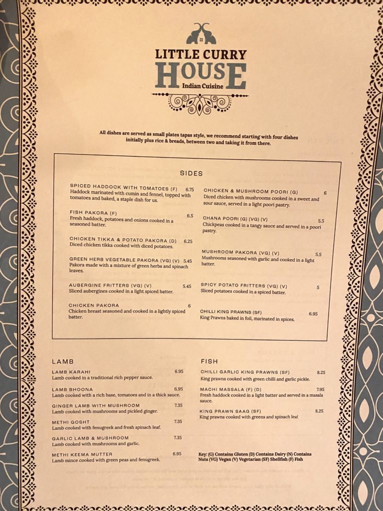 little curry house menu