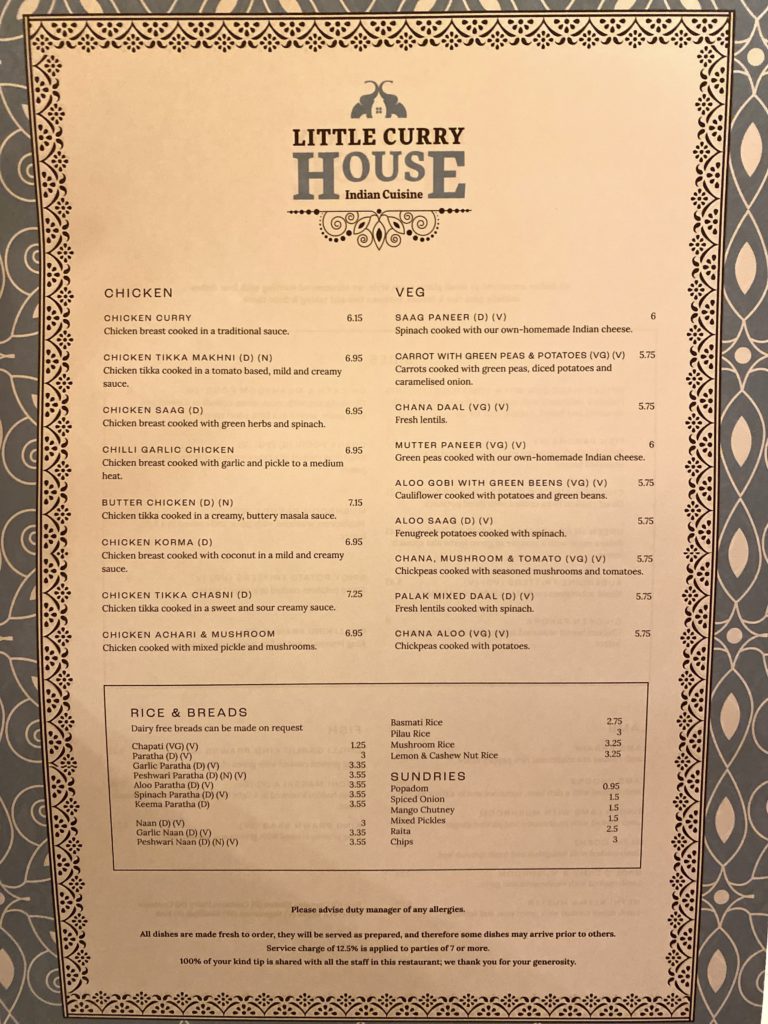 little curry house menu 