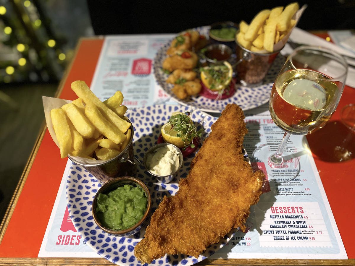 Fish and Chips at Catch, Giffnock, Glasgow