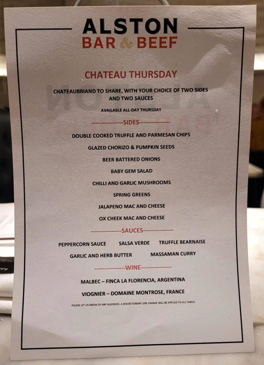 alston bar and beef glasgow chateau thursday menu