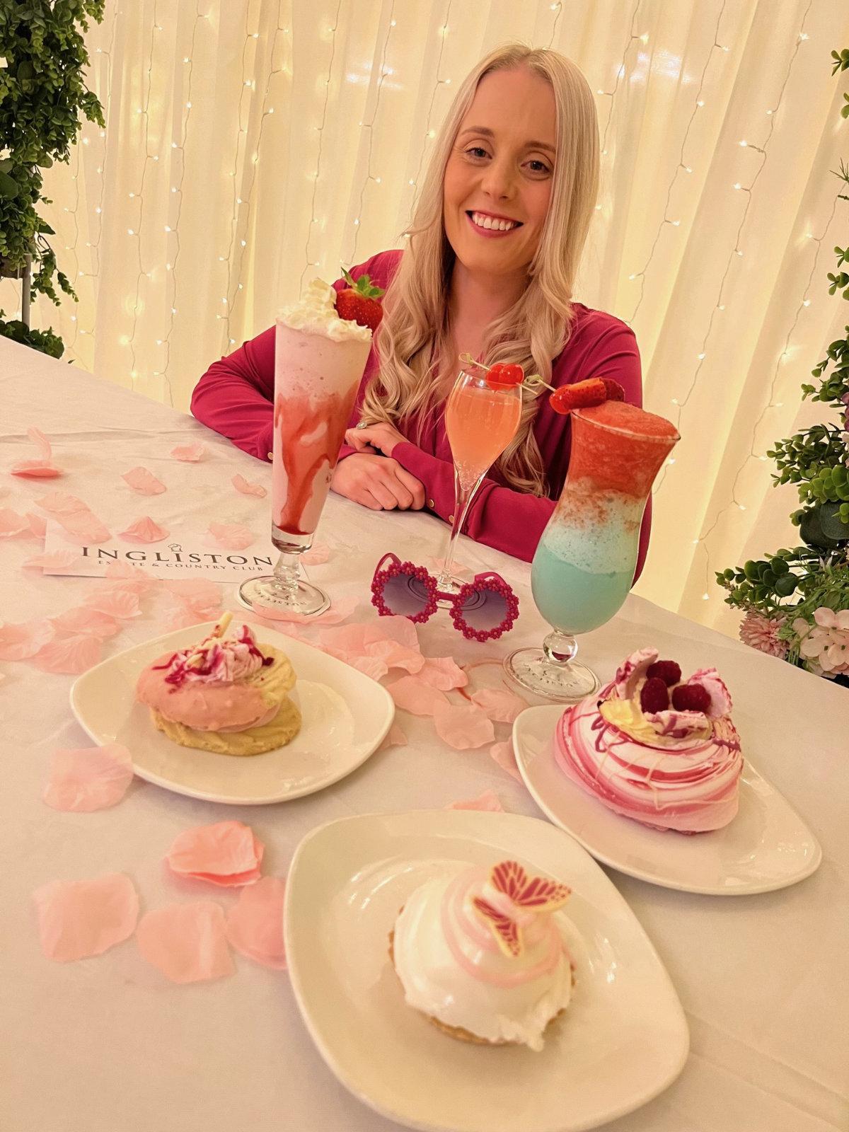 barbie inspried food at Ingliston Estate and country club