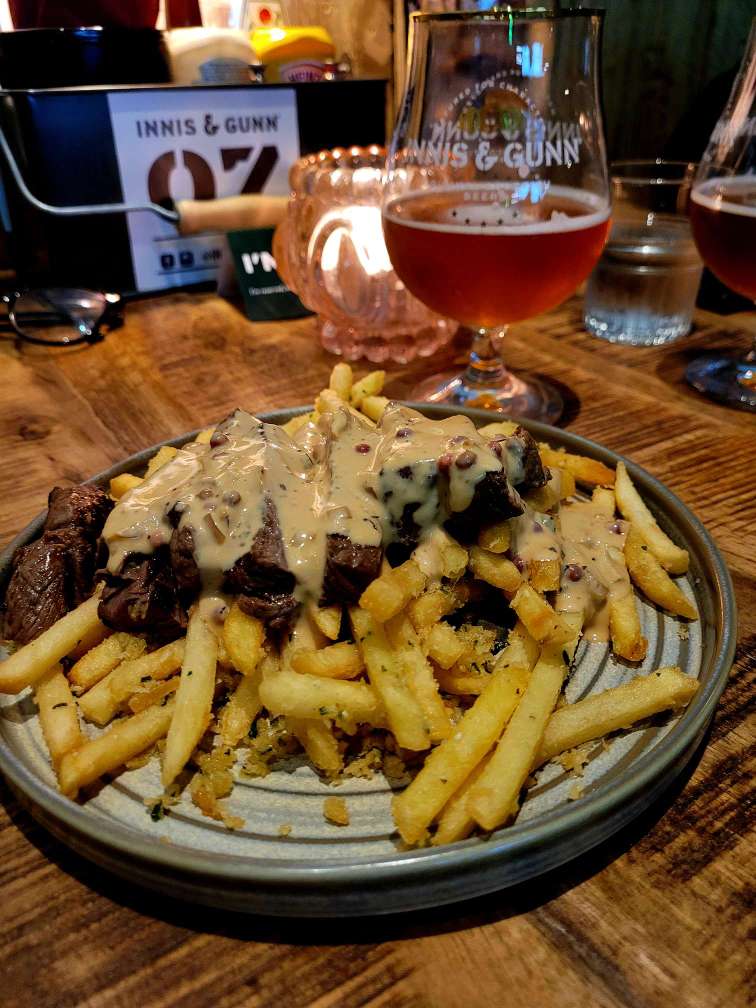 Steak Frites at Innis and Gunn, Glasgow