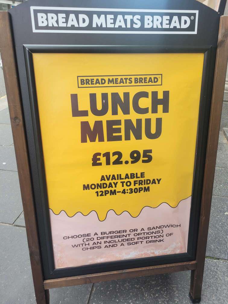 bread meats bread glasgow lunch menu deal