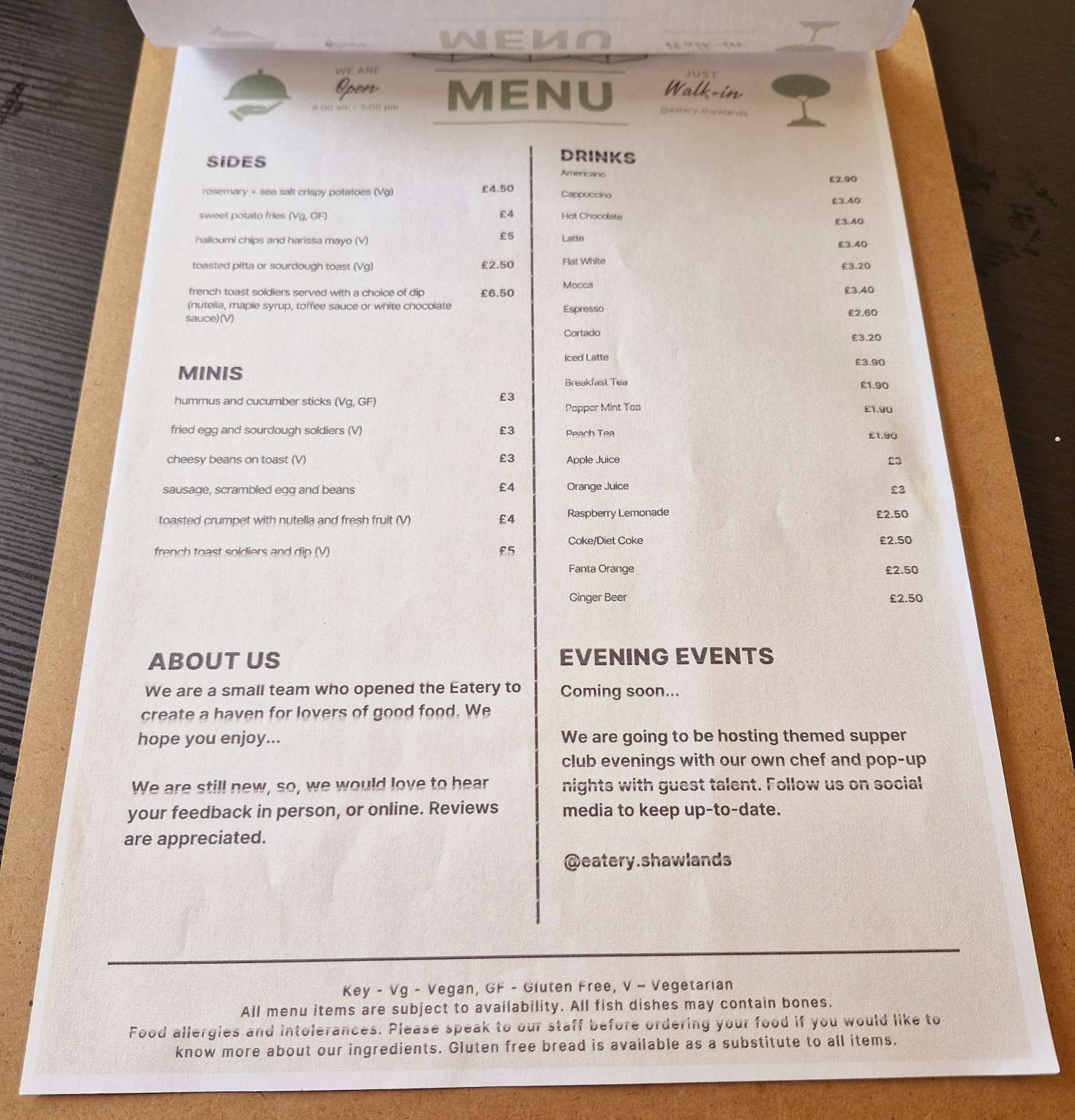 Eatery shawlands menu 