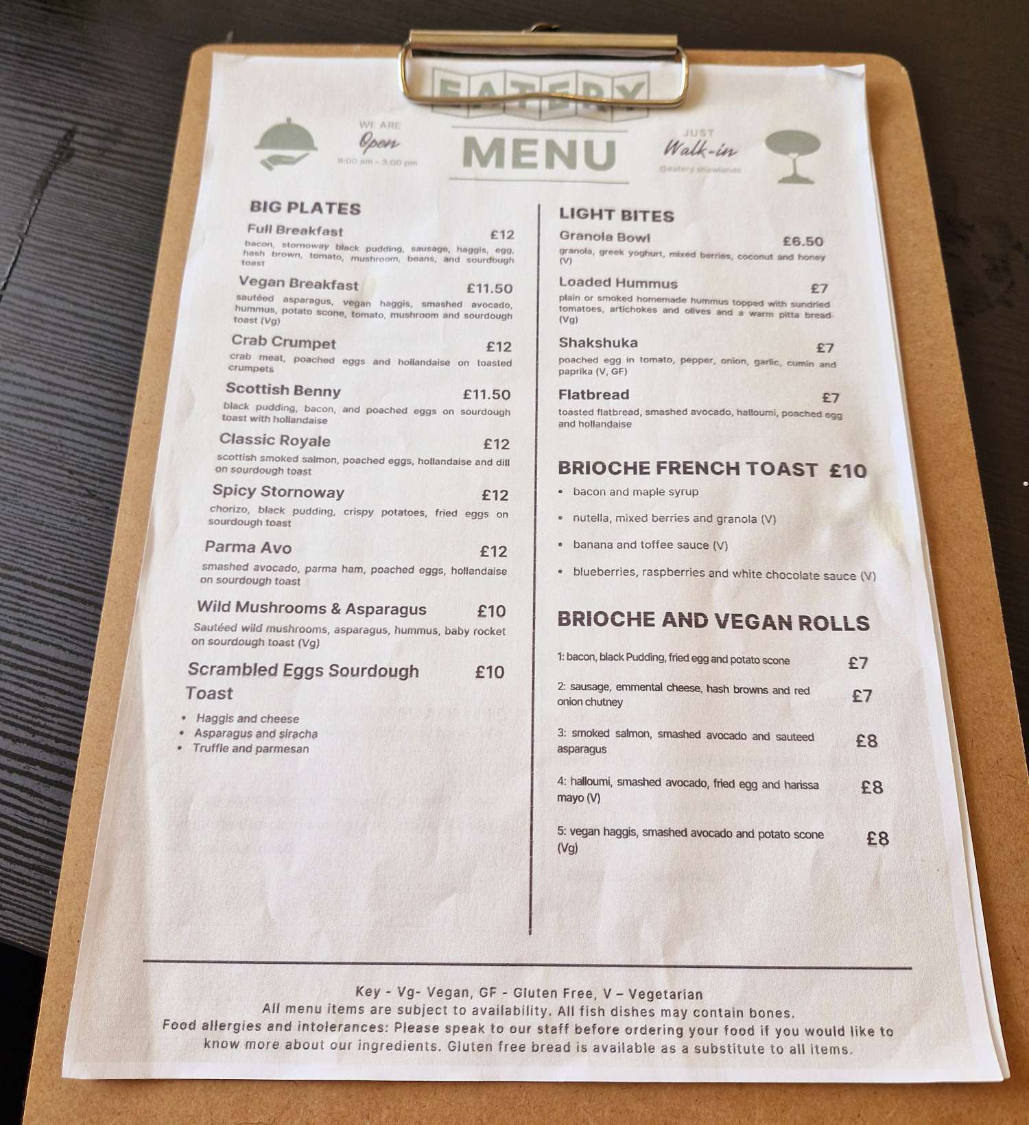 Eatery shawlands menu 