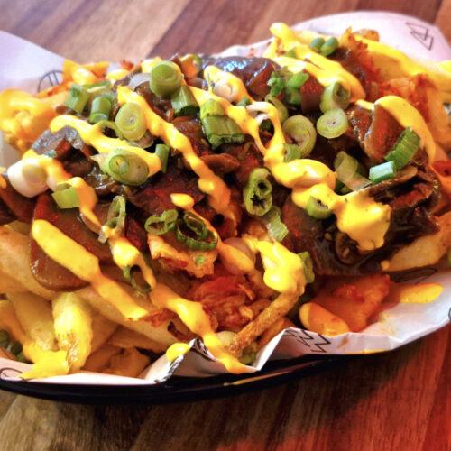 korean loaded fries side view