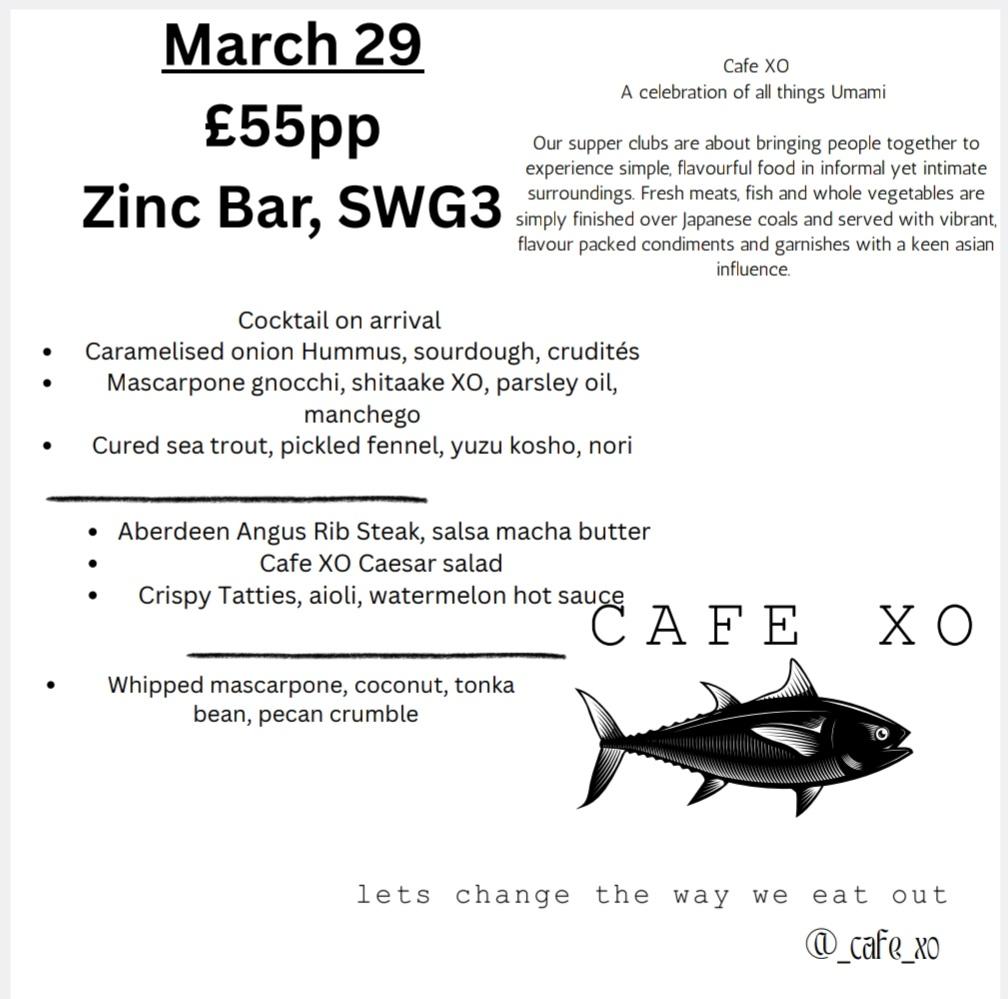 Café xo swg3 pop up