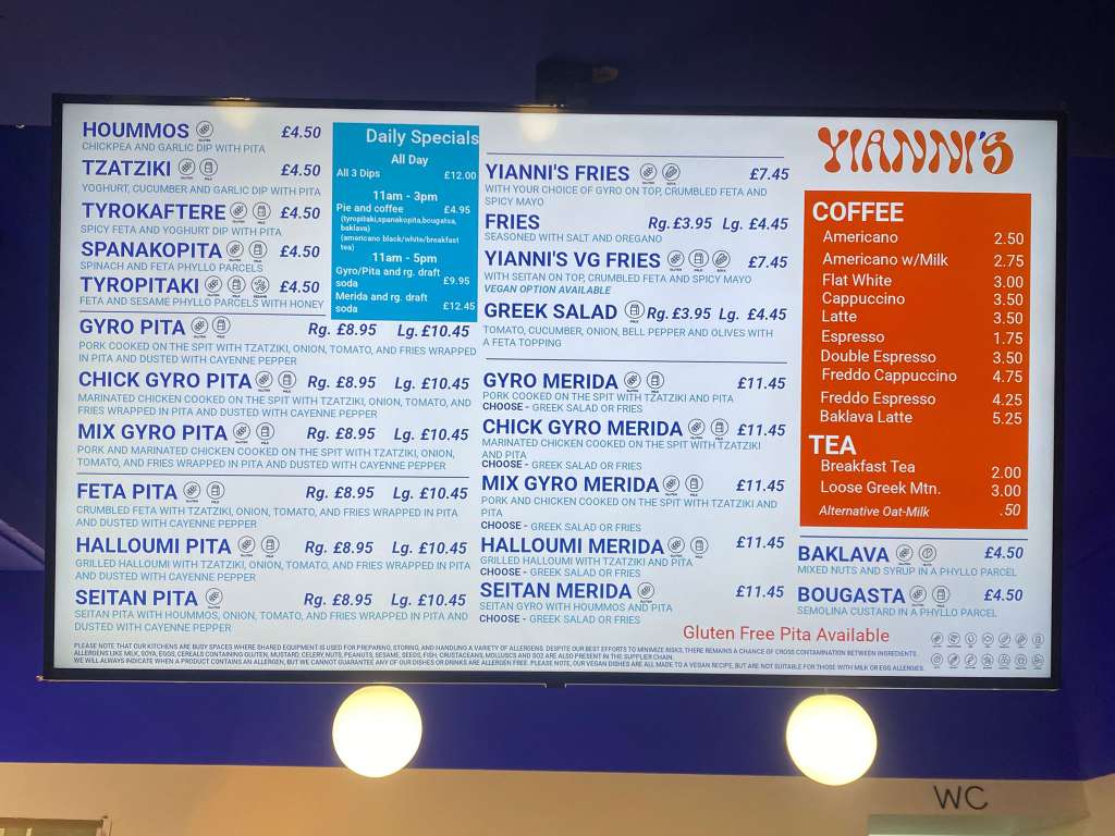 yianni's greek street food glasgow menu