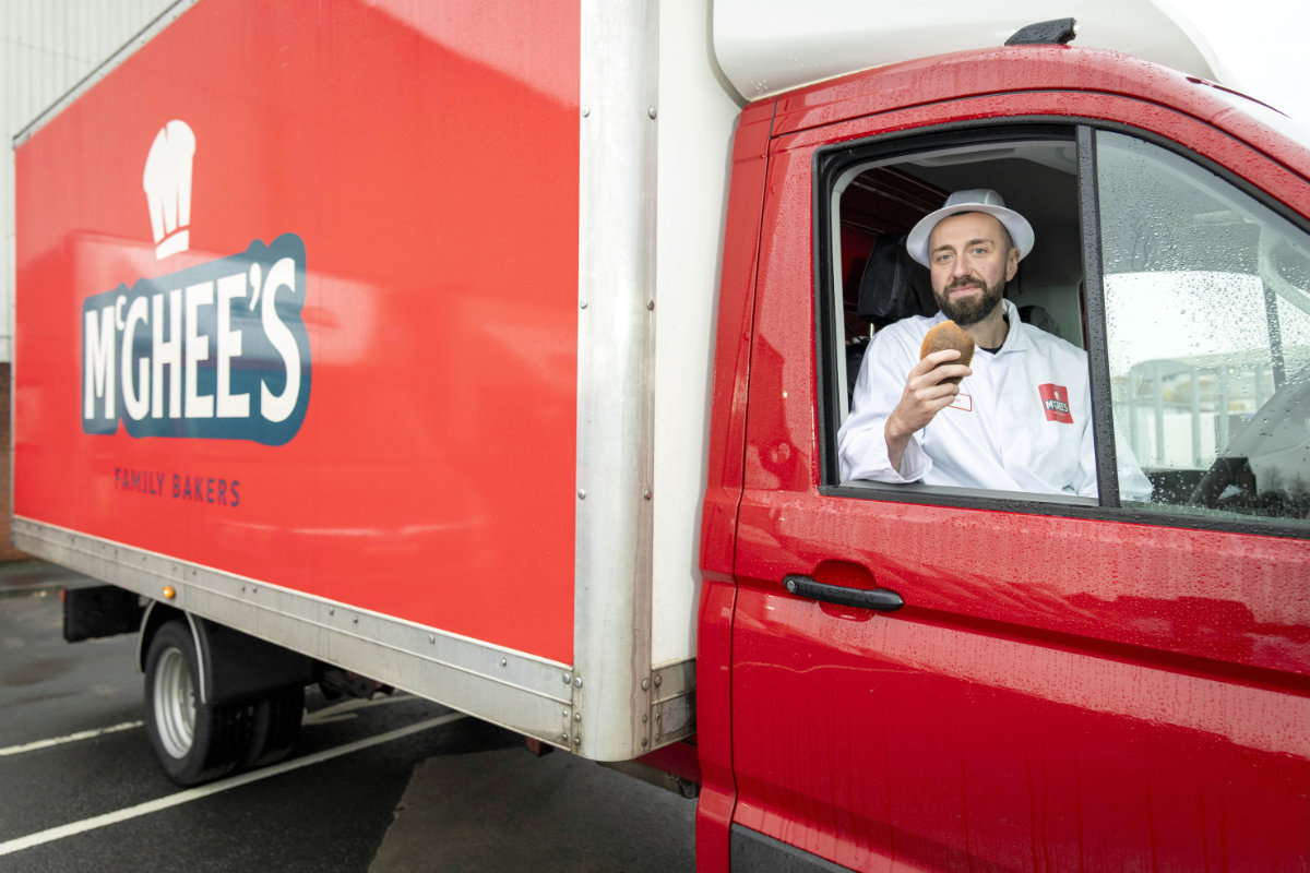 Auld Hag founder Gregg Boyd at McGhee's Bakery, Glasgow
