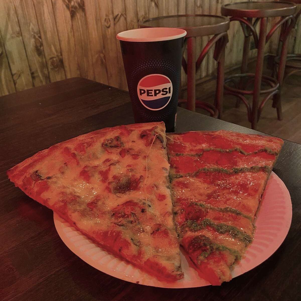 Sear's Pizza Shawlands - two slices of pizza