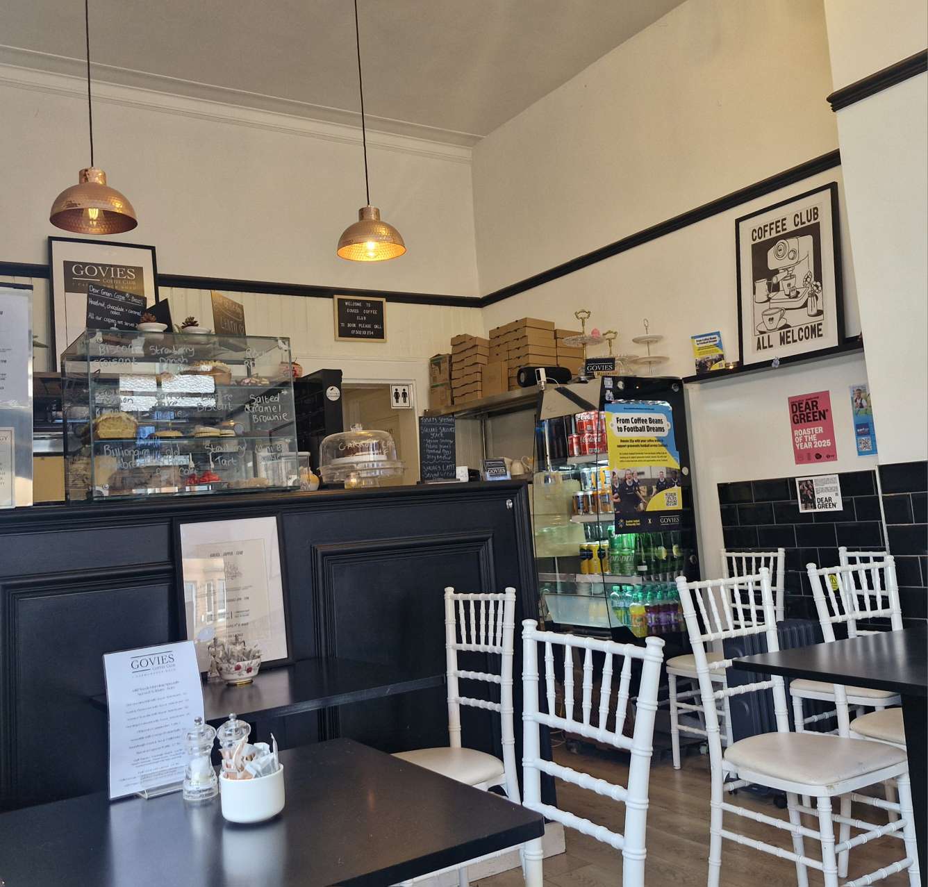 inside Govies Coffee Club on Carmunnock Road in Glasgow